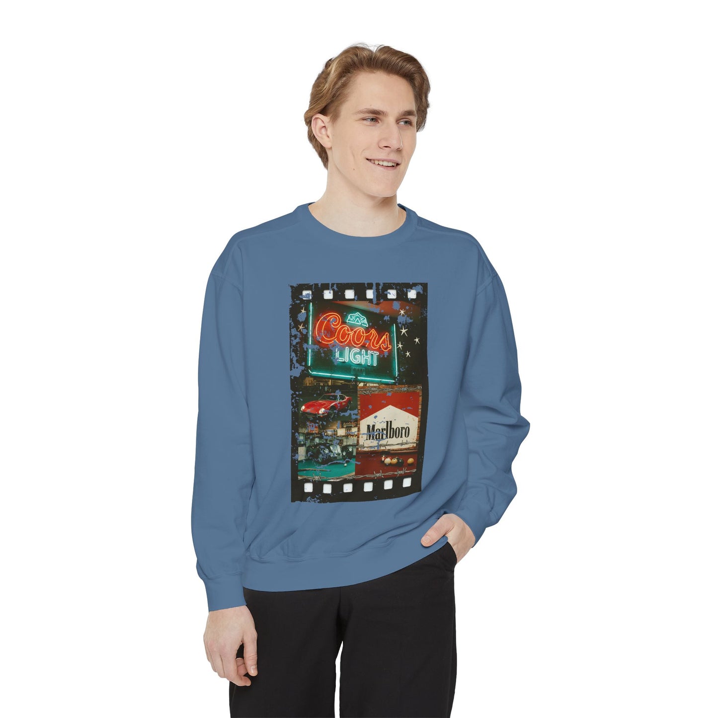 Retro Film Night Sweatshirt, Cozy Unisex Sweatshirt, Movie Night Gift, Vintage Style Crewneck, Casual Lounge Wear, Great for Film Lovers