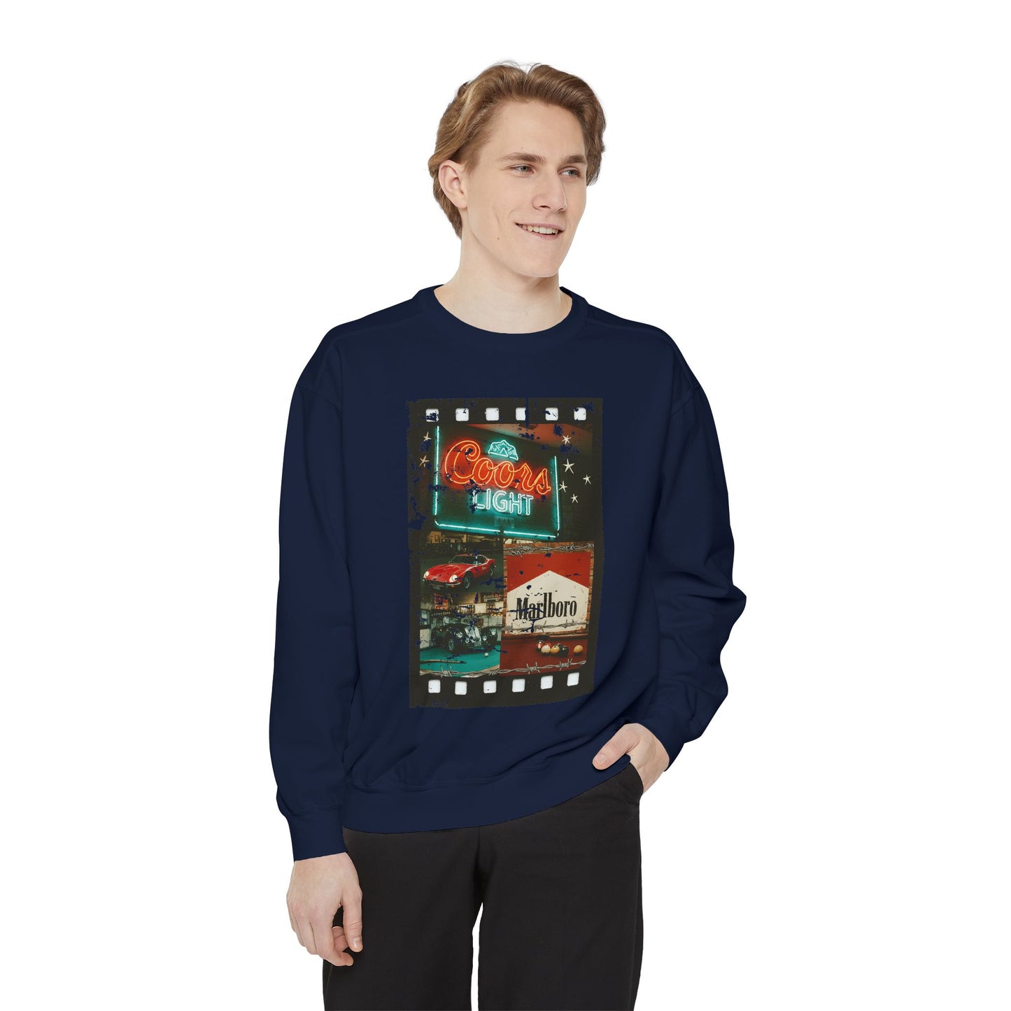 Retro Film Night Sweatshirt, Cozy Unisex Sweatshirt, Movie Night Gift, Vintage Style Crewneck, Casual Lounge Wear, Great for Film Lovers