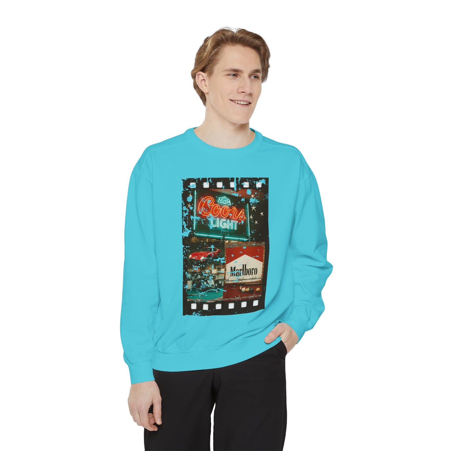 Retro Film Night Sweatshirt, Cozy Unisex Sweatshirt, Movie Night Gift, Vintage Style Crewneck, Casual Lounge Wear, Great for Film Lovers