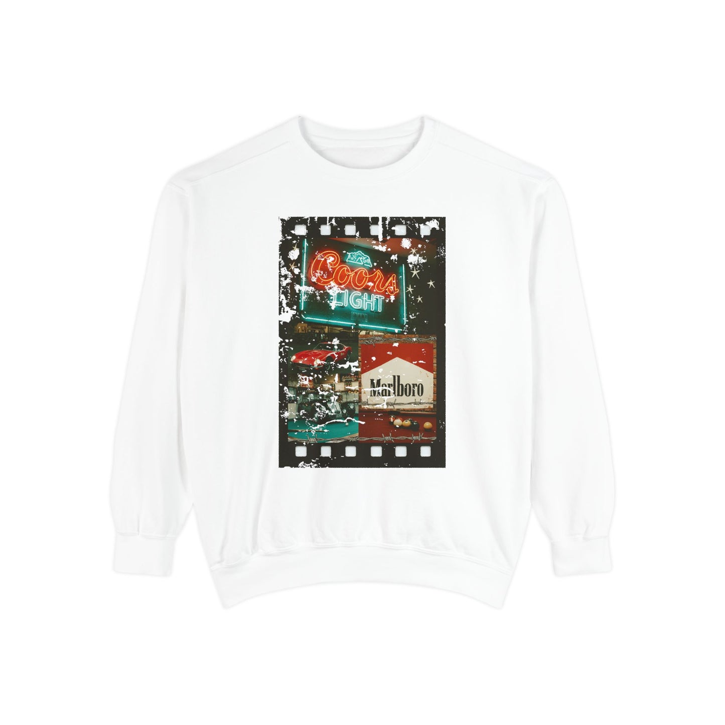Retro Film Night Sweatshirt, Cozy Unisex Sweatshirt, Movie Night Gift, Vintage Style Crewneck, Casual Lounge Wear, Great for Film Lovers