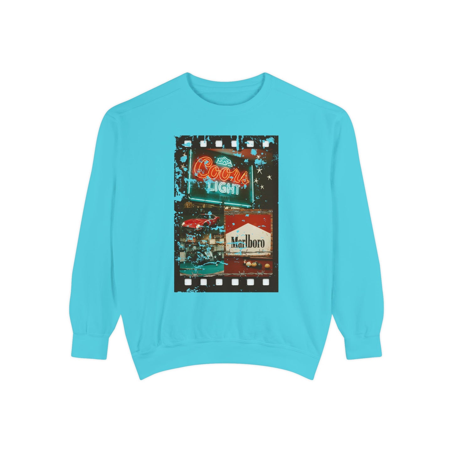 Retro Film Night Sweatshirt, Cozy Unisex Sweatshirt, Movie Night Gift, Vintage Style Crewneck, Casual Lounge Wear, Great for Film Lovers