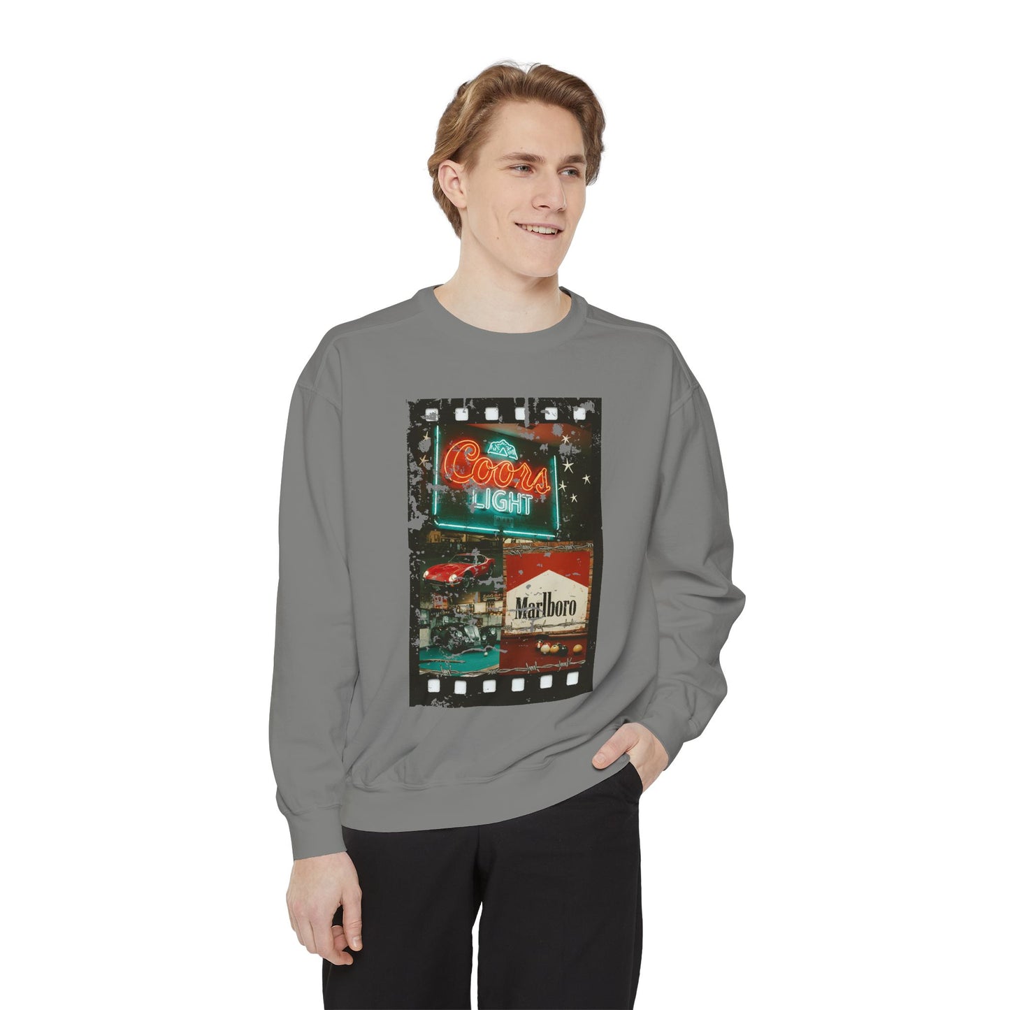 Retro Film Night Sweatshirt, Cozy Unisex Sweatshirt, Movie Night Gift, Vintage Style Crewneck, Casual Lounge Wear, Great for Film Lovers