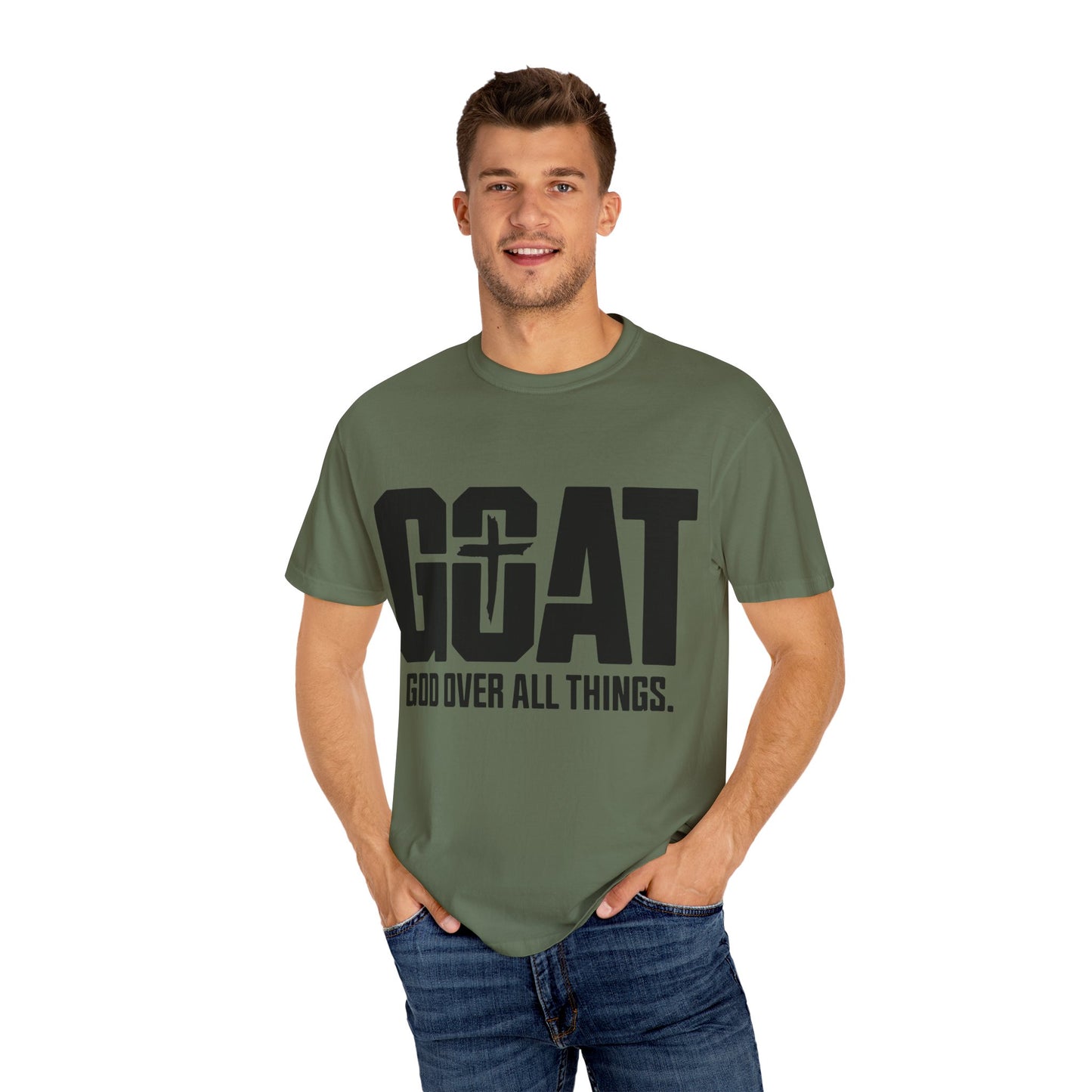 God Over All Things T-Shirt, Unisex Vintage Tee, Casual Christian Apparel, Faith-Based Gifts, Everyday Wear, Inspirational Tops