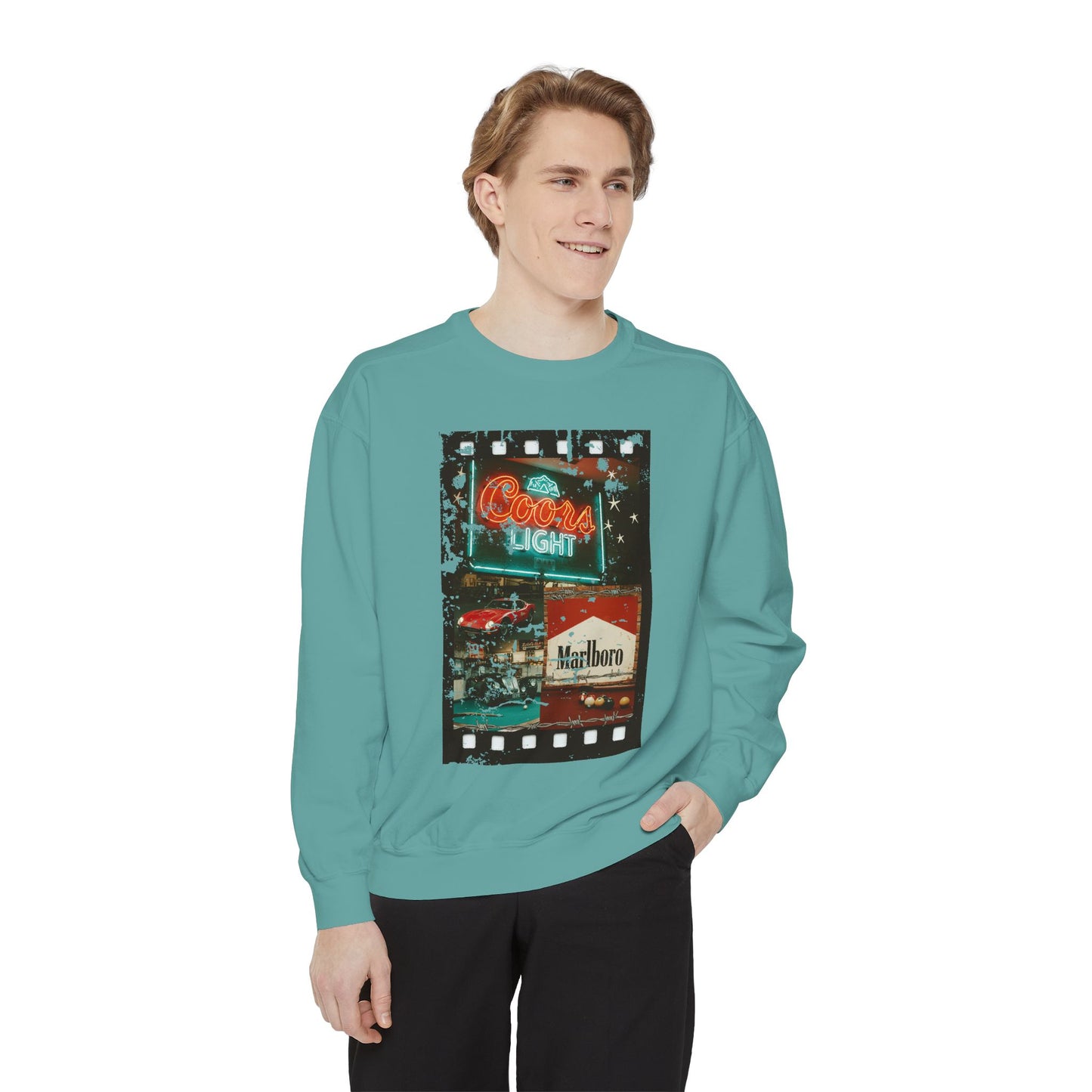 Retro Film Night Sweatshirt, Cozy Unisex Sweatshirt, Movie Night Gift, Vintage Style Crewneck, Casual Lounge Wear, Great for Film Lovers