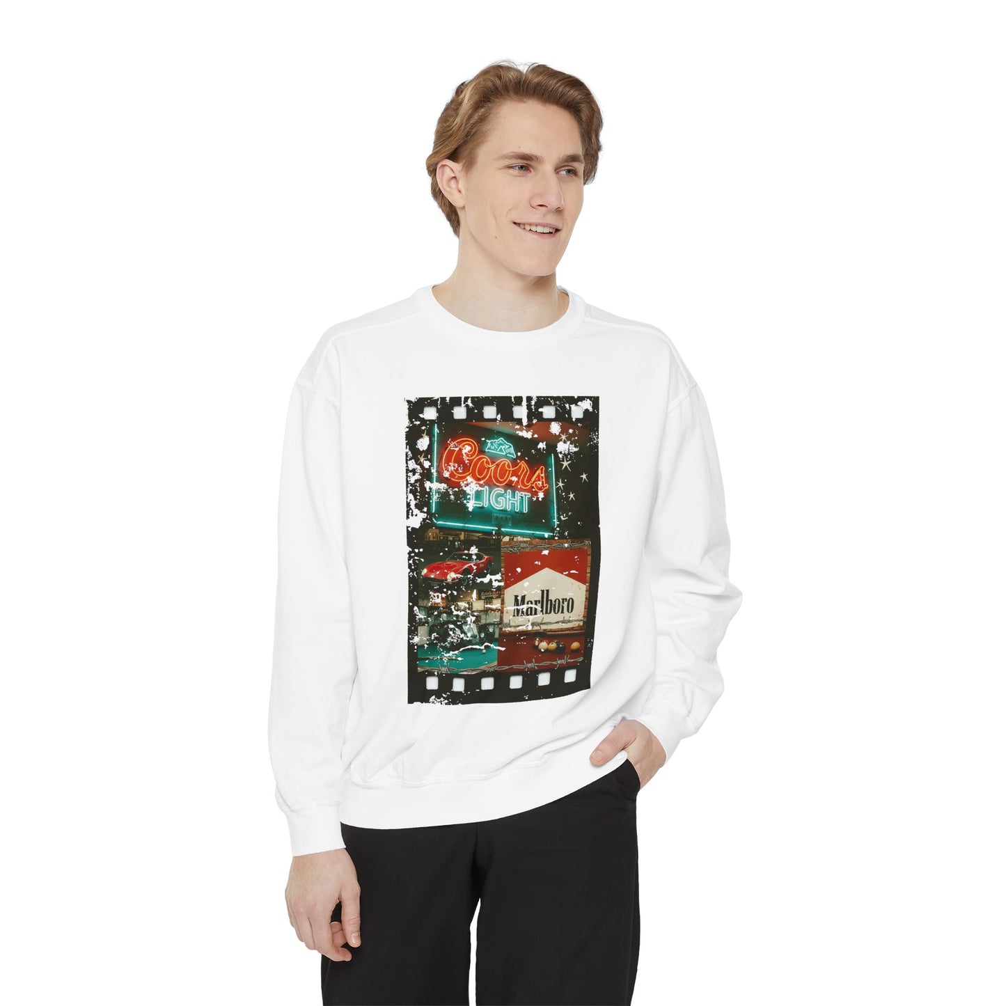 Retro Film Night Sweatshirt, Cozy Unisex Sweatshirt, Movie Night Gift, Vintage Style Crewneck, Casual Lounge Wear, Great for Film Lovers