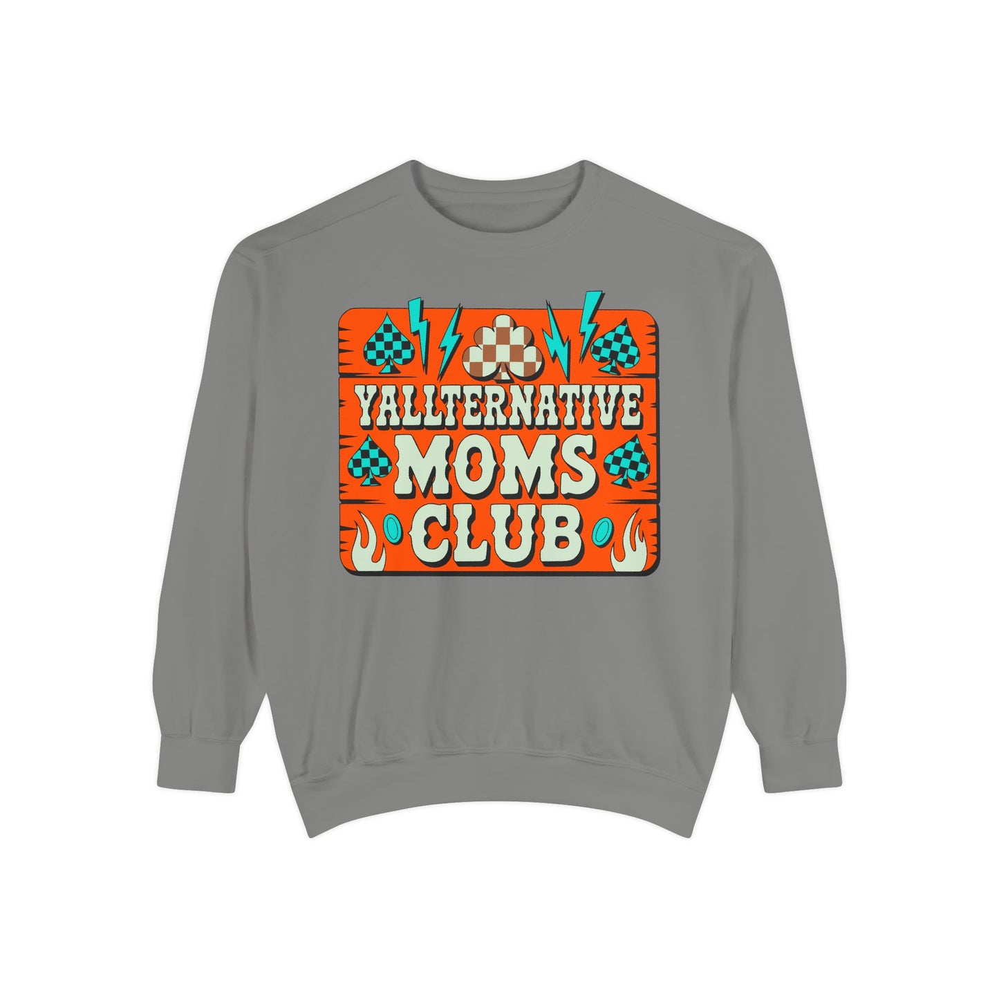 Yallternative Moms Club Sweatshirt | Cozy Unisex Apparel for Moms | Perfect Gift for Mother's Day, Casual Wear, Club Events