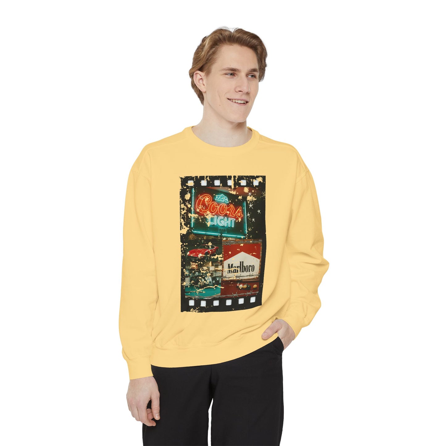 Retro Film Night Sweatshirt, Cozy Unisex Sweatshirt, Movie Night Gift, Vintage Style Crewneck, Casual Lounge Wear, Great for Film Lovers