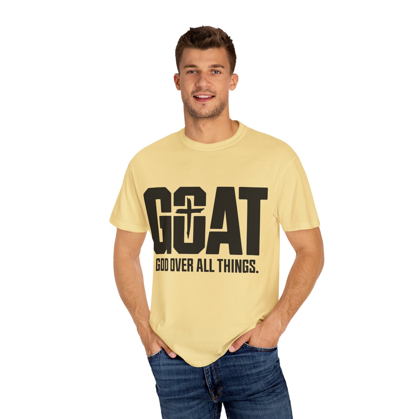 God Over All Things T-Shirt, Unisex Vintage Tee, Casual Christian Apparel, Faith-Based Gifts, Everyday Wear, Inspirational Tops