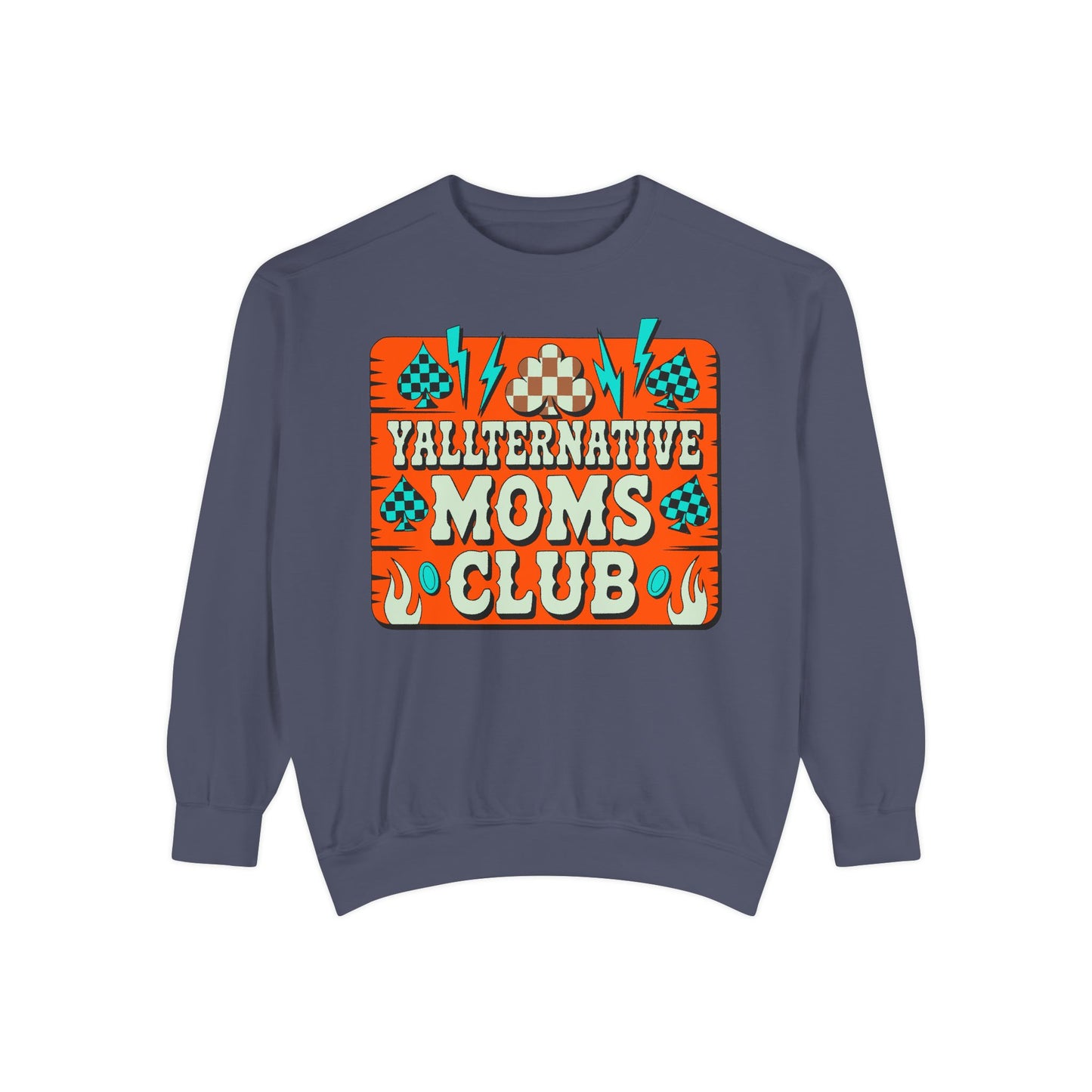 Yallternative Moms Club Sweatshirt | Cozy Unisex Apparel for Moms | Perfect Gift for Mother's Day, Casual Wear, Club Events