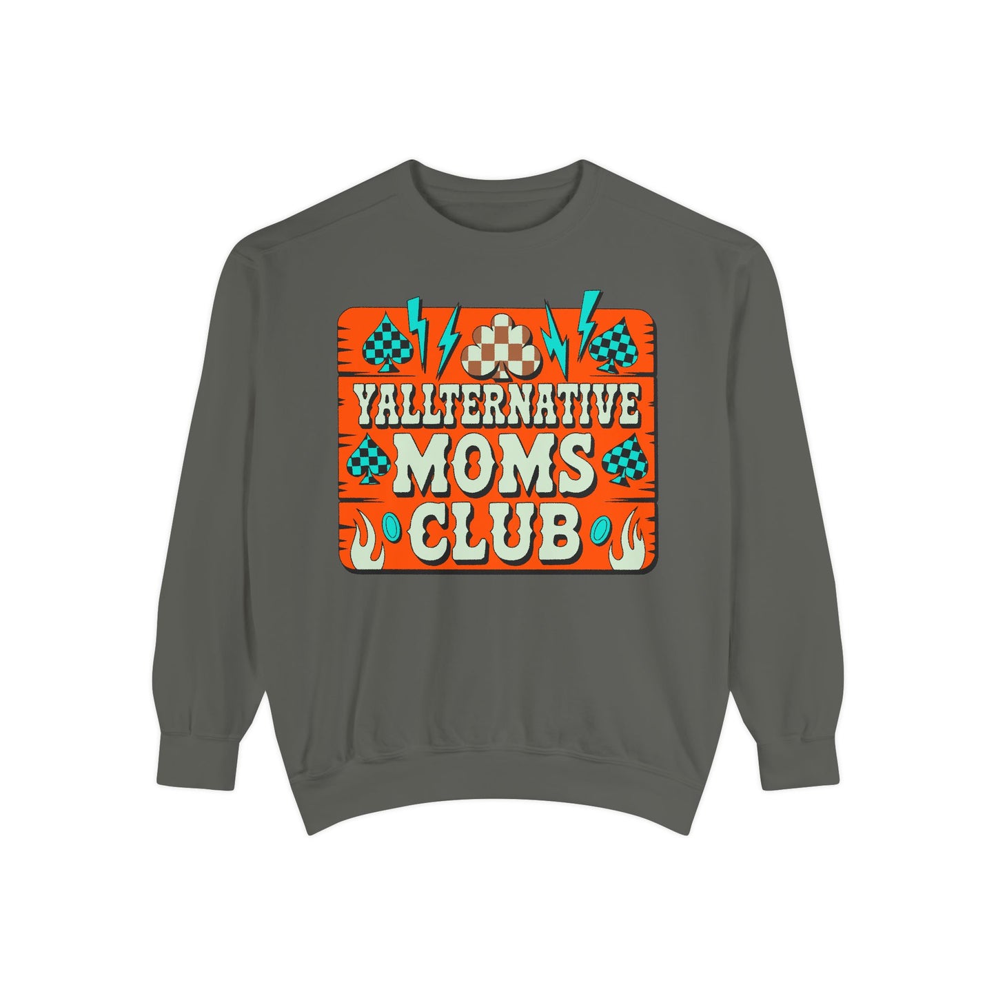 Yallternative Moms Club Sweatshirt | Cozy Unisex Apparel for Moms | Perfect Gift for Mother's Day, Casual Wear, Club Events