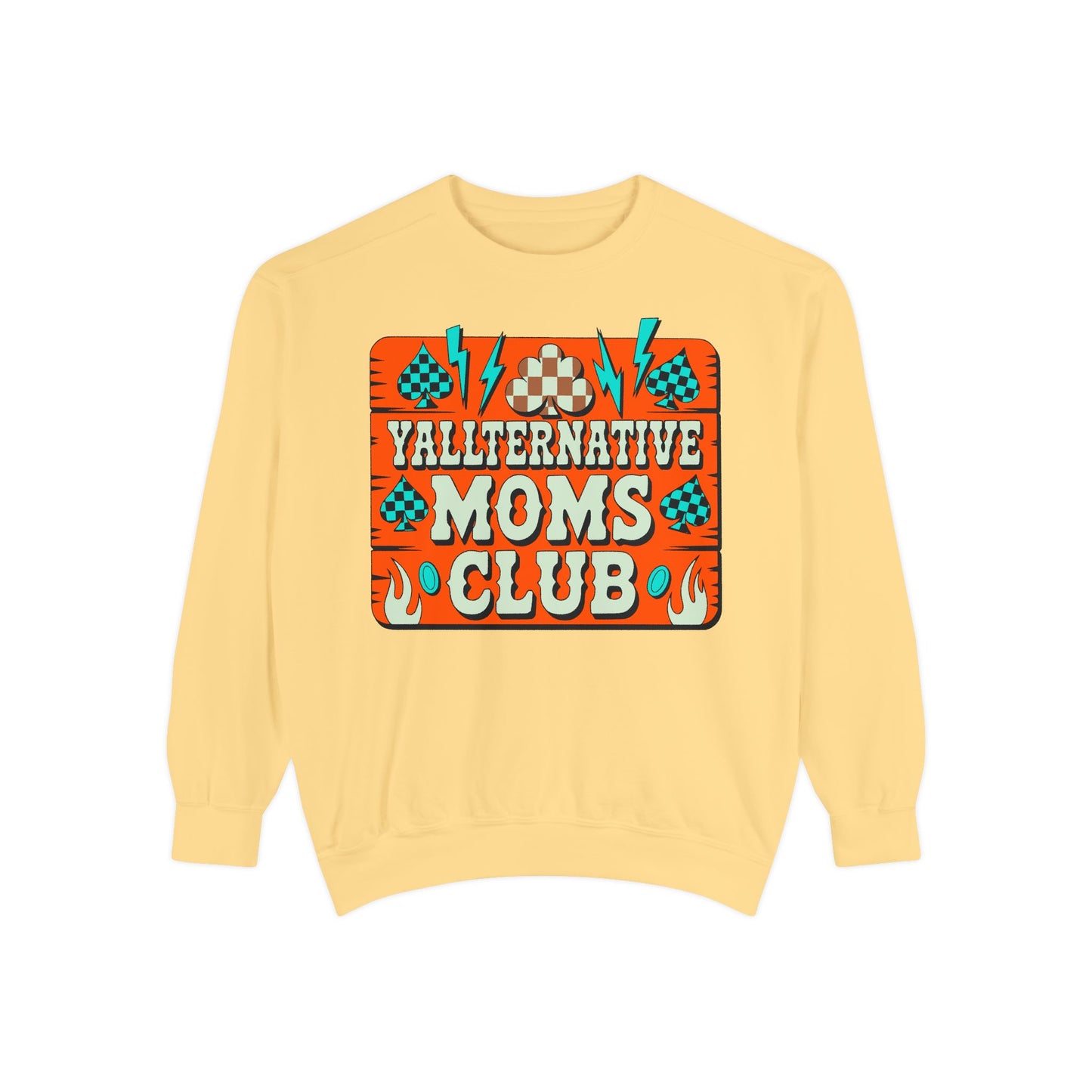 Yallternative Moms Club Sweatshirt | Cozy Unisex Apparel for Moms | Perfect Gift for Mother's Day, Casual Wear, Club Events
