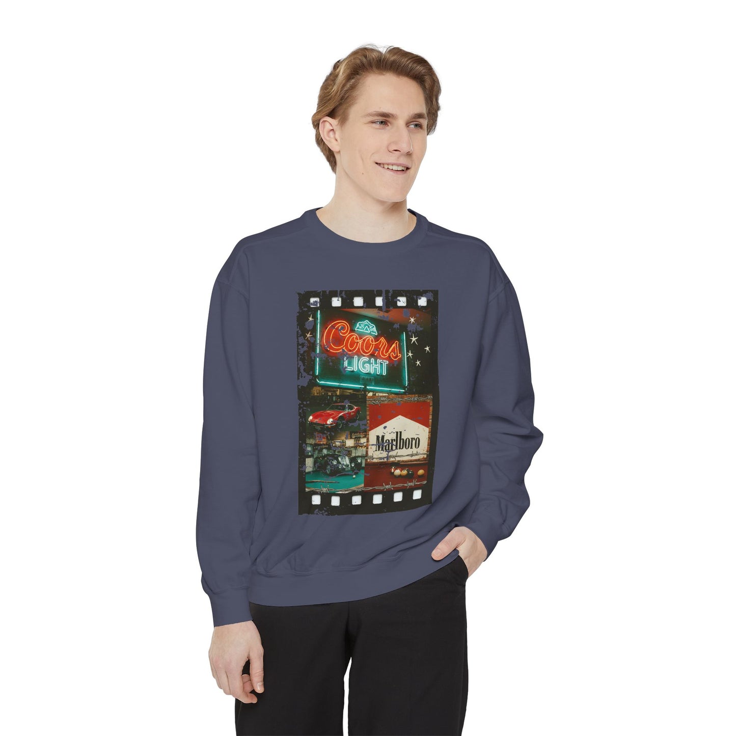 Retro Film Night Sweatshirt, Cozy Unisex Sweatshirt, Movie Night Gift, Vintage Style Crewneck, Casual Lounge Wear, Great for Film Lovers