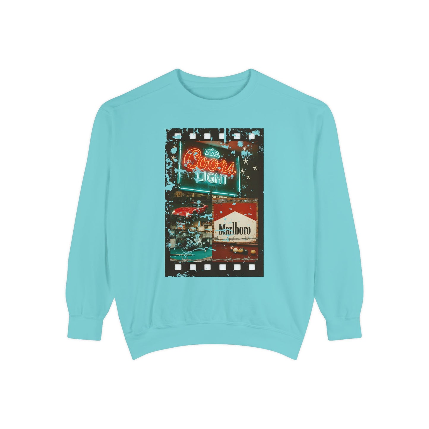 Retro Film Night Sweatshirt, Cozy Unisex Sweatshirt, Movie Night Gift, Vintage Style Crewneck, Casual Lounge Wear, Great for Film Lovers