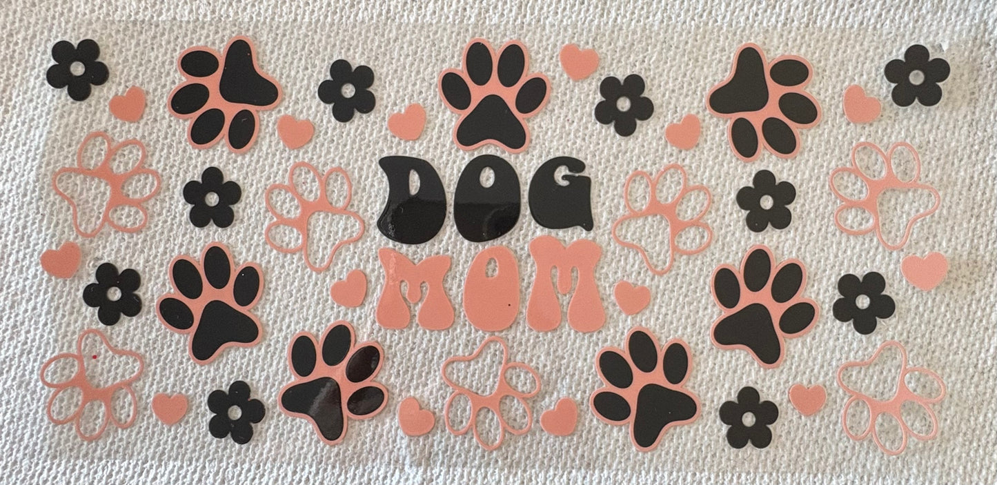 #1052 DOG MOM PEACH & BLACK