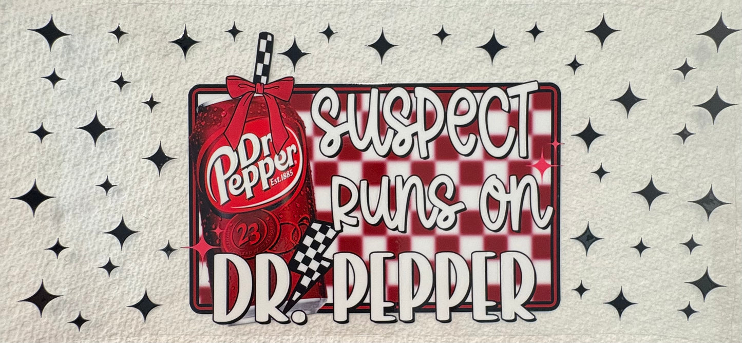 SUSPECT RUNS OFF DR. PEPPER