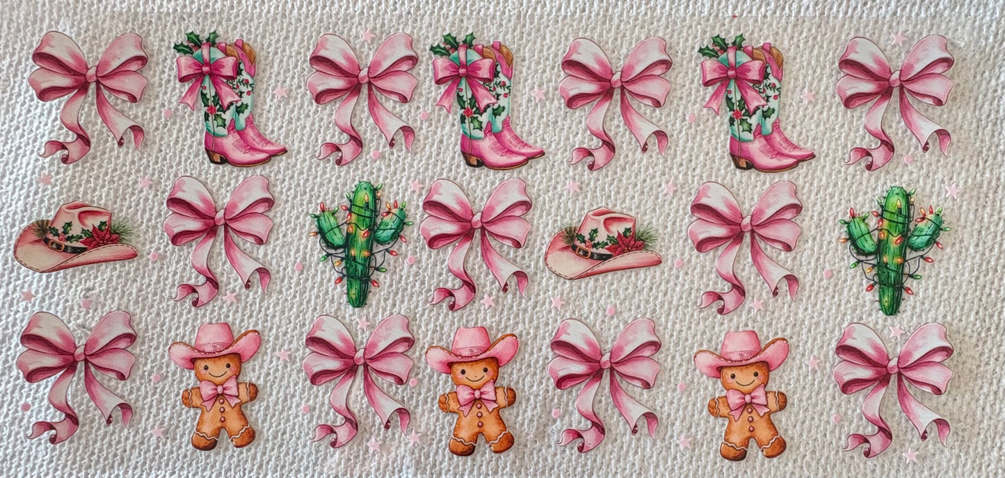 #1055 PINK WESTERN CHRISTMAS