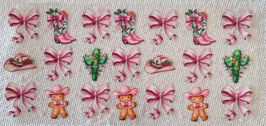 #1055 PINK WESTERN CHRISTMAS