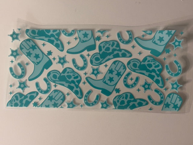 TURQUOISE BOOT & HAT DECAL