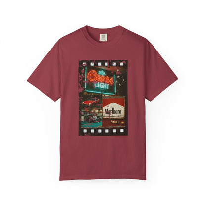Retro Neon Sign T-Shirt, Vintage Apparel, Unisex Graphic Tee, Casual Wear, Gift for Him/Her, Street Style Outfit
