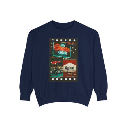 Retro Film Night Sweatshirt, Cozy Unisex Sweatshirt, Movie Night Gift, Vintage Style Crewneck, Casual Lounge Wear, Great for Film Lovers