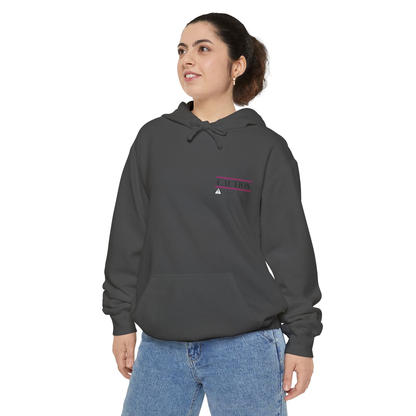 Caution No Filter Hoodie, Unisex Casual Sweatshirt, Funny Gift for Friends, Everyday Wear, Cozy Winter Apparel