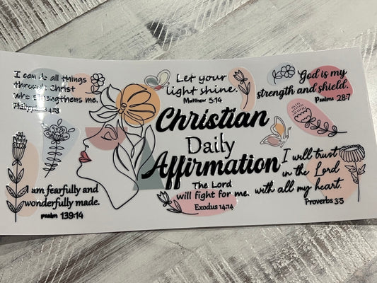 CHRISTIAN DAILY AFFIRMATIONS DECAL
