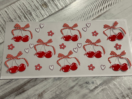 CHERRIES & HEARTS DECAL