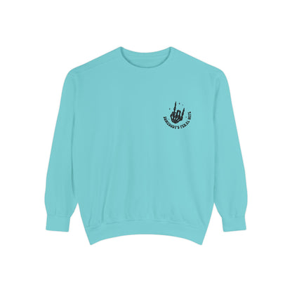 SOMEBODY'S FERAL WIFE Unisex Garment-Dyed Sweatshirt, Casual Lounge Wear, Unique Gift for Wives, Boho Style Sweater, Fun Statement Top