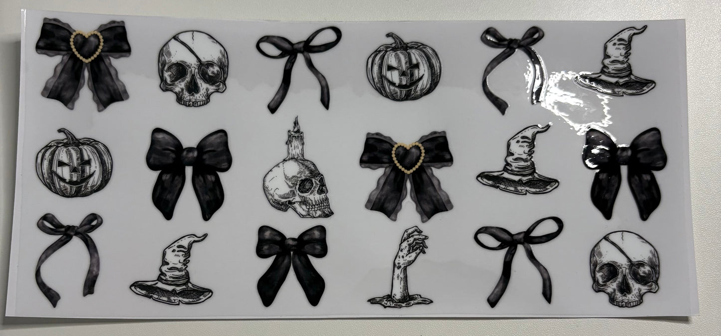BLACK BOWS & SKELETONS