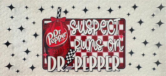 SUSPECT RUNS OFF DR. PEPPER