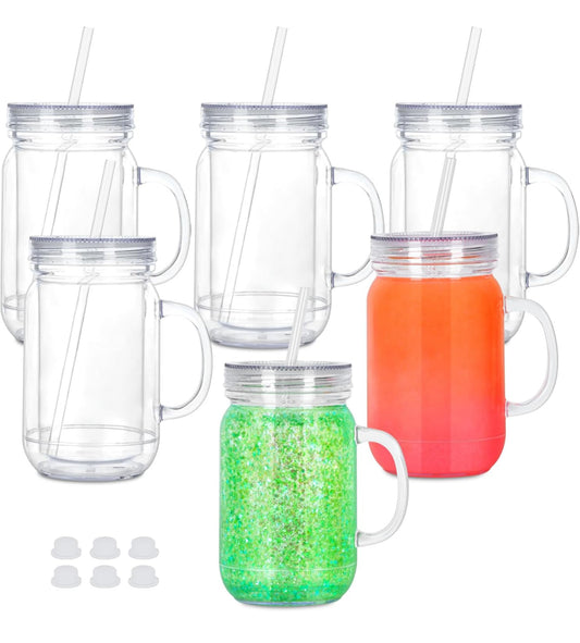 20 OZ MASON JAR SNOWGLOBE