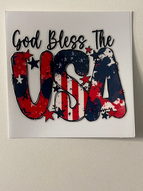 GOD BLESS THE USA DECAL