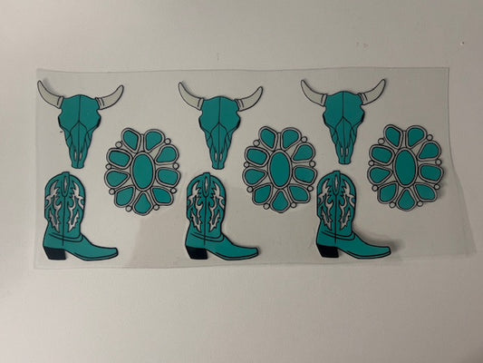 TURQOISE BULL & BOOTS