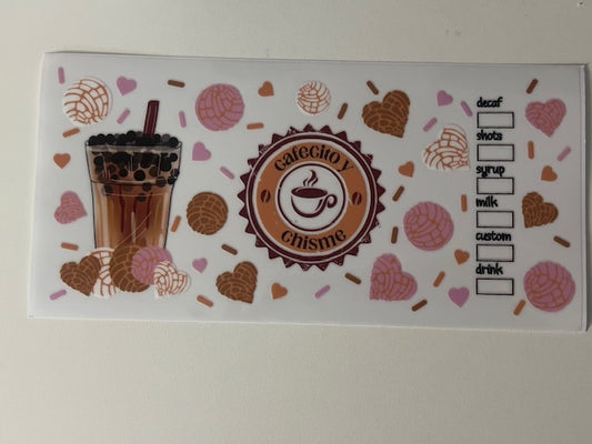 CAFECITO Y CHISME DECAL