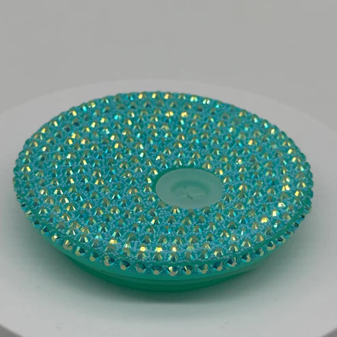 TEAL RHINESTONE LID